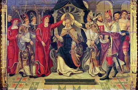 Coronation of Pope Celestine V (c.1215-96) from French School
