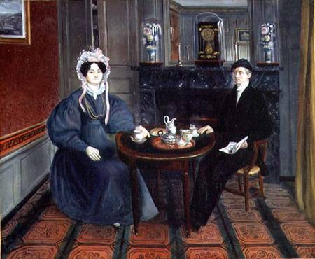 Couple Having Tea from French School