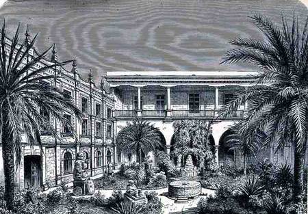 The Court of the Mexico Museum, from 'The Ancient Cities of the New World', by Claude-Joseph-Desire from French School