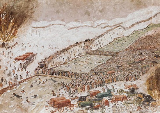 Crossing the Berezina, November 1812 from French School