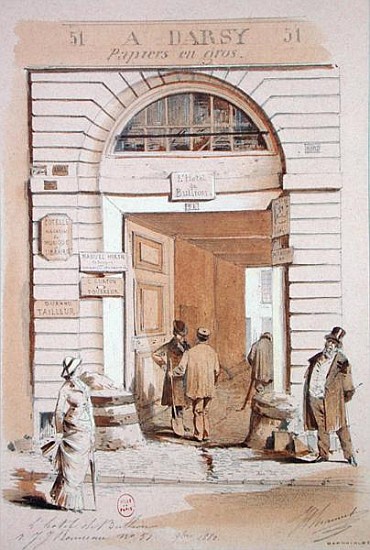 Entrance of the Hotel Bullion, 57 rue Jean-Jeacques Rousseau, Paris from French School