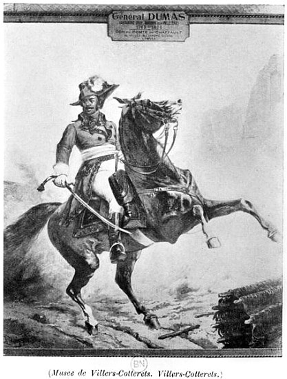 Equestrian portrait of Thomas Alexandre Dumas (1762-1806) also known as Alexandre Davy de la Paillet from French School