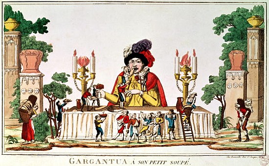 Gargantua at his Little Supper, c.1800 from French School