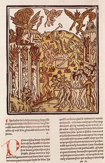 Hell, from ''La Cite de Dieu'', 1486-87 (xylograph) from French School