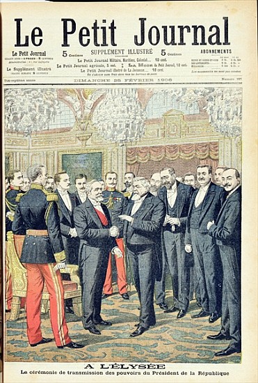 In the Elysee Palace, the Ceremonial Transfer of Powers of the President of the French Republic, ill from French School