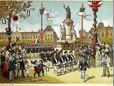 March-Past in the Place de la Republique, 14th July 1880 from French School