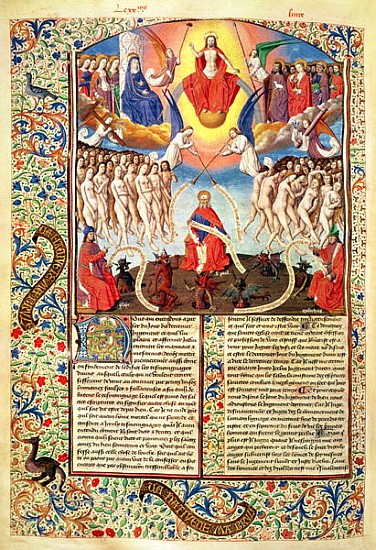 Ms 246 fol.371v The Last Judgement, from ''De Civitate Dei'' by St. Augustine of Hippo (354-430) from French School