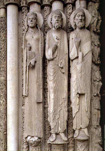 Old Testament figures, from the north embrasures of the central door of the Royal Portal of the west from French School
