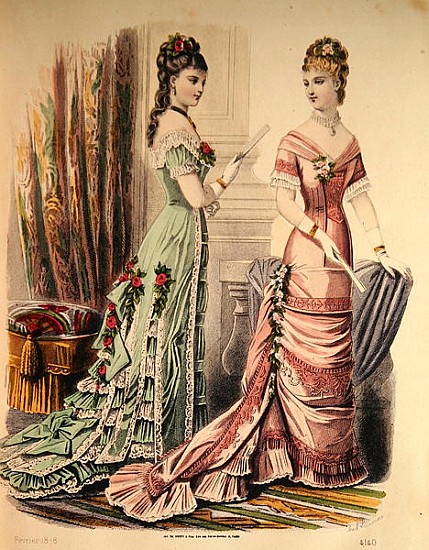 Paris fashion, from ''Journal des Demoiselles'' published Dupuy Paris from French School