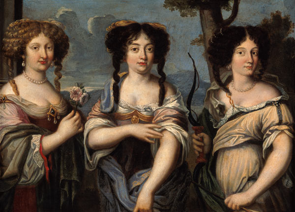 Portrait of the Three Nieces of Cardinal Mazarin from French School