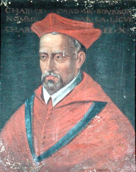 Portrait of Cardinal Charles de Bourbon (1523-90) from French School