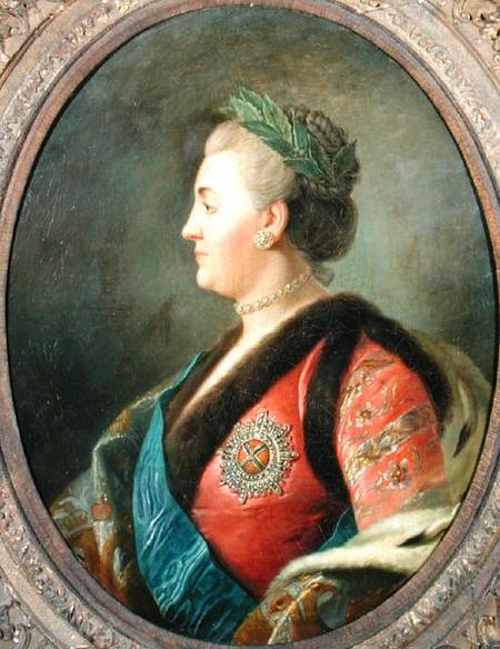 Portrait of Catherine II (1729-1796) of Russia from French School