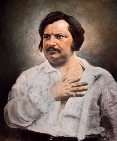 Portrait of Honore de Balzac (1799-1850) after a daguerreotype from French School