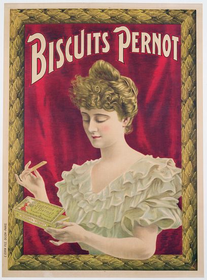 Poster advertising Pernot biscuits from French School