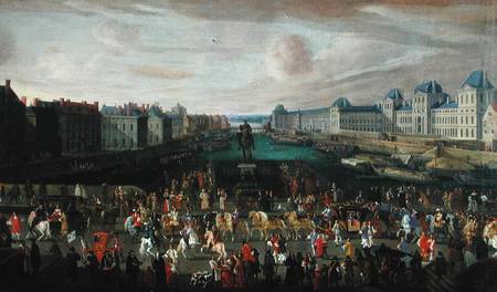Procession of Louis XIV (1638-1715) Across the Pont-Neuf from French School
