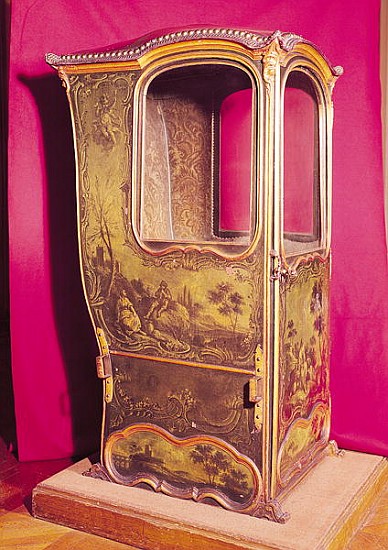 Sedan Chair (painted wood) from French School