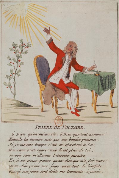 The Prayer of Voltaire from French School