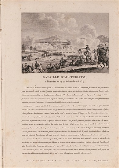 The Battle of Austerlitz, 2nd December 1805 from French School