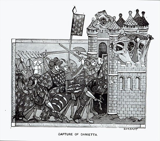The Capture of Damietta in 1249 from French School