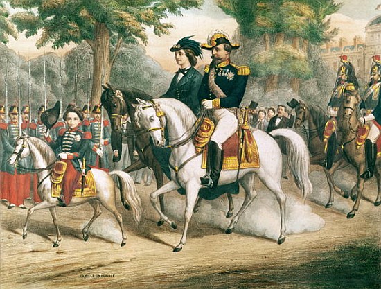 The Imperial Family on Horseback from French School