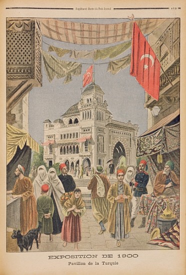 The Turkish Pavilion at the Universal Exhibition of 1900, Paris, illustration from ''Le Petit Journa from French School