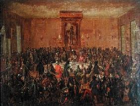 Banquet Given in Honour of Louis XIV (1638-1715) by the Corps Municipal at the Hotel-de-Ville