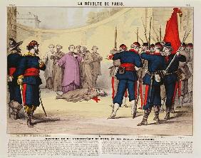 Execution of the Archbishop of Paris, Monseigneur Darboy, during the Paris Commune