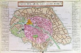 Map of Paris, June 1800