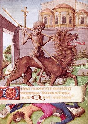 Ms 89 fol.88 The Triumph of Death, from a Book of Hours