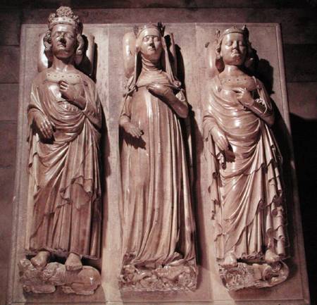 Tombs of Philippe V (1293-1322) Jeanne d'Evreux (1305-71) and Charles IV (1295-1328) from French School