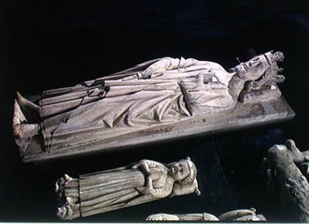 Tombs of Robert II (c.970-1031) 'the Pious' and Jean I (b & d 1316) the Posthumous from French School