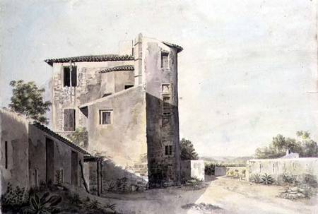 View of a Village in Southern France from French School
