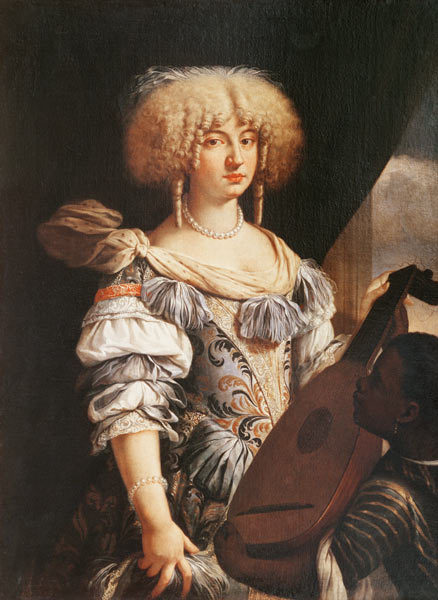 Portrait of a Woman with a Moorish Page from French School
