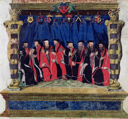 The Aldermen of Toulouse, 1554 from French School, (16th century)