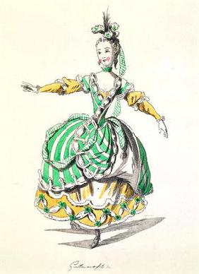 Costume design for Phrygienne, in Dardanus, a libretto by Leclerc de Labruere, composed by Jean-Phil