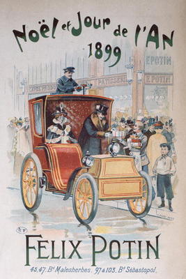 Advertisement for 'Felix Potin', Christmas and New Year 1899 (colour litho) from French School, (19th century)
