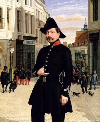 Portrait of a Police Officer in Douai in 1848 (oil on canvas) from French School, (19th century)