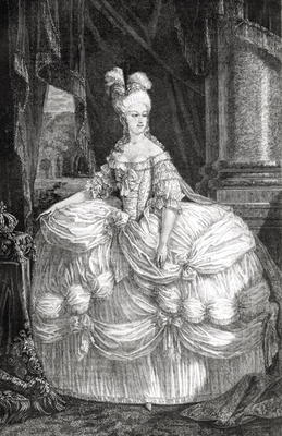 Portrait of Marie Antoinette (1755-93) (engraving) from French School, (19th century)