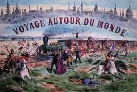 'Le Voyage Autour du Monde', cover of a box for a game based on 'Around the World in 80 Days' by Jul