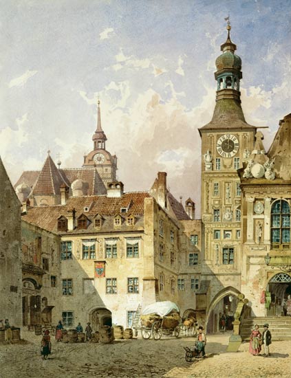 Munich, look from the valley on the old city hall. from Friedrich Eibner