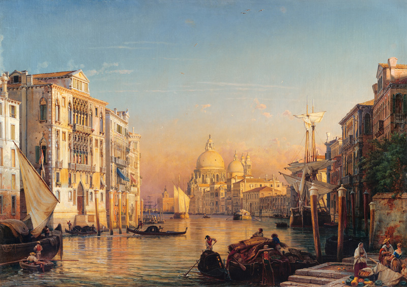 Canale Grande in Venedig. - Friedrich Nerly (Nehrlich)