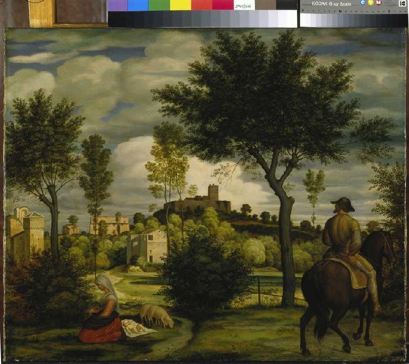 Ideal landscape with rider from Friedrich Olivier