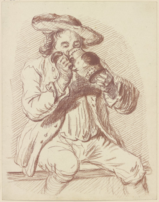 Sitzender Mann, aus einem Krug trinkend from Friedrich Wilhelm Hirt