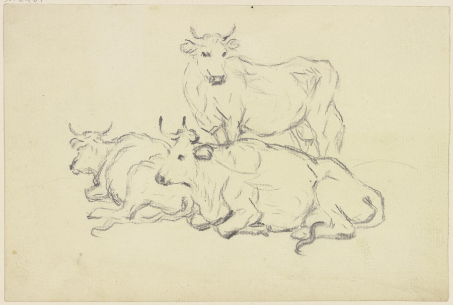 Zwei liegende und ein stehendes Rind from Friedrich Wilhelm Hirt