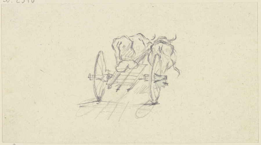 Zwei Ochsen ziehen einen Karren, von hinten gesehen from Friedrich Wilhelm Hirt