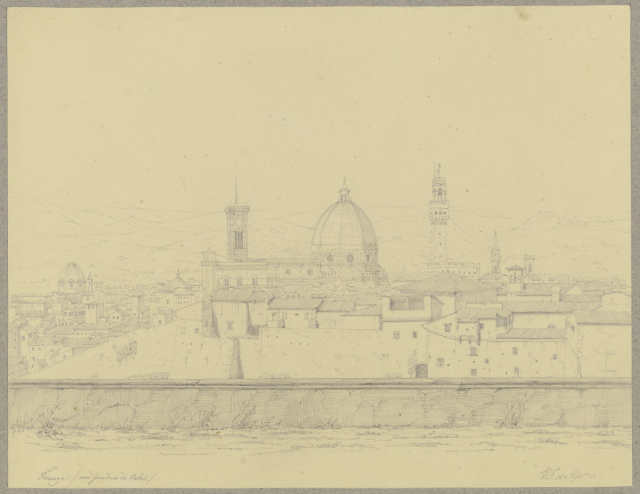 Blick vom Giardino di Boboli auf Florenz from Friedrich Wilhelm Ludwig