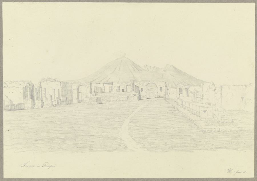 The forum in Pompeii from Friedrich Wilhelm Ludwig