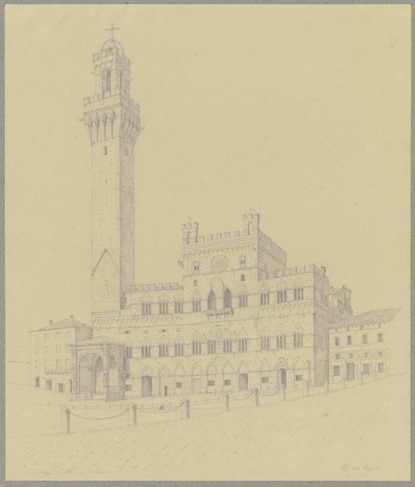 Der Palazzo Pubblico in Siena from Friedrich Wilhelm Ludwig