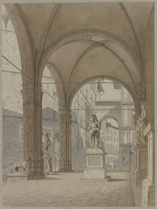 Die Loggia dei Lanzi in Florenz from Friedrich Wilhelm Ludwig