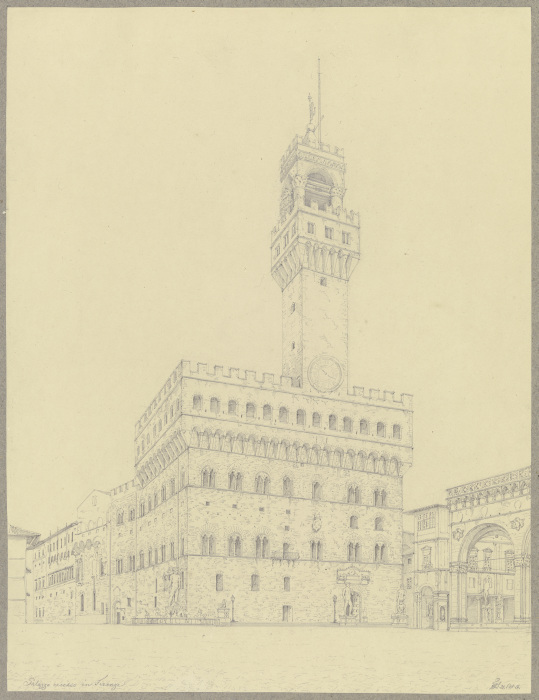 Die Piazza della Signoria mit dem Palazzo Vecchio in Florenz from Friedrich Wilhelm Ludwig